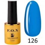 Гель лак FOX Pigment 126, 12мл (синий, эмаль)