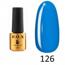 Гель лак FOX Pigment 126, 6мл (ярко голубой, эмаль)