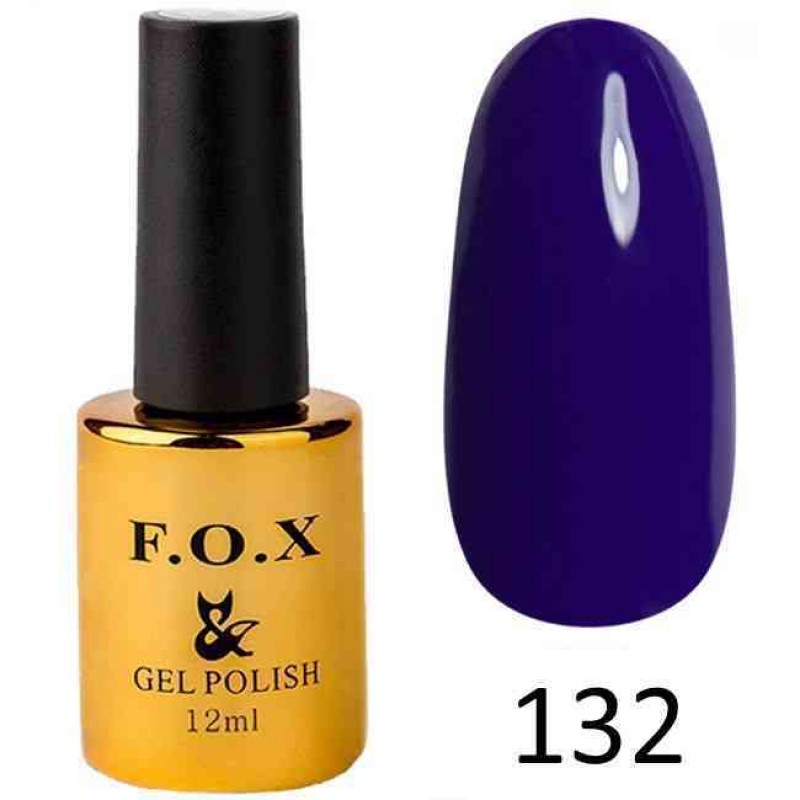 Гель лак FOX Pigment 132, 12мл (фиолетово-синий, эмаль)
