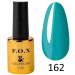 Гель лак FOX Pigment 162, 12мл (бирюзовый, эмаль) 