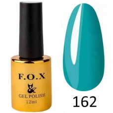 Гель лак FOX Pigment 162, 12мл (бирюзовый, эмаль) 