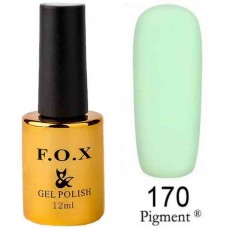 Гель лак FOX Pigment 170, 12мл, салатовый пастельный