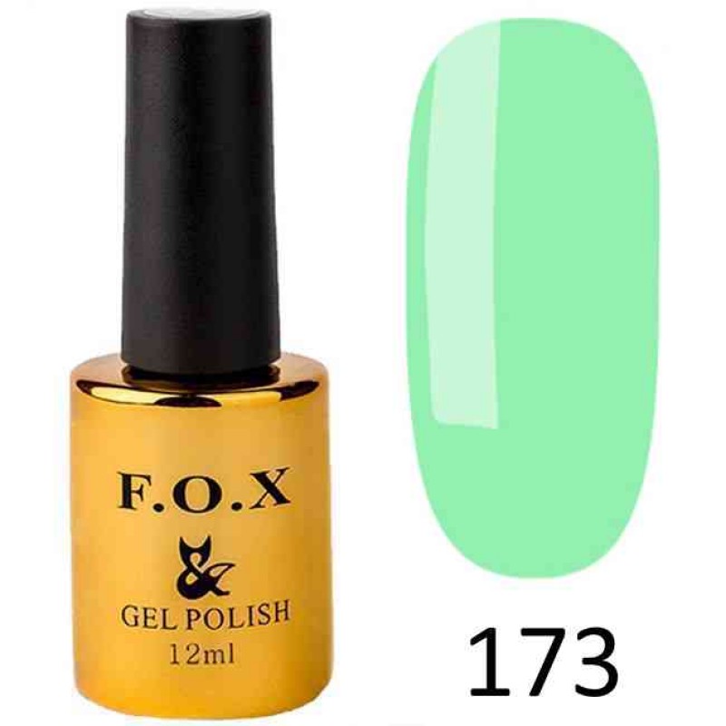 Гель лак FOX Pigment 173, 12мл (салатовый светлый, эмаль) 