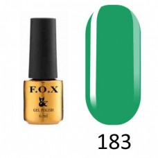 Гель лак FOX Pigment 183, 6 мл (зеленый, эмаль)