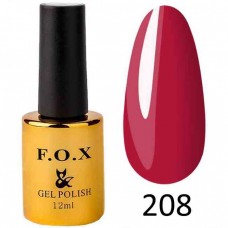 Гель лак FOX Pigment 208, 12мл, вишневая эмаль
