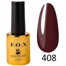 Гель лак FOX Pigment 408, 12мл, темный шоколад