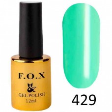 Гель лак FOX Pigment 429, 12мл, бирюзовая эмаль
