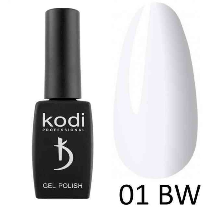 Гель лак Kodi №01BW ярко белый BLACK & WHITE 8мл.