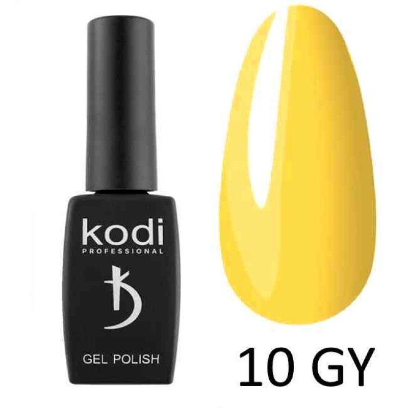 Гель лак Kodi ярко желтый GREEN&YELLOW (GY) 8мл. №10