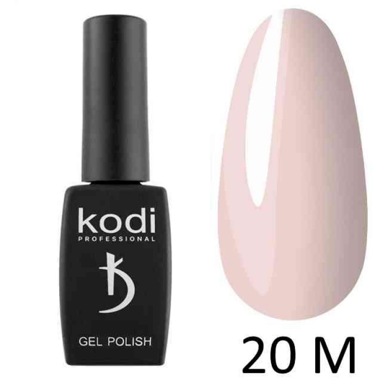 Гель лак Kodi № 20 M бежево розовый прозрачный MILK (M) 8мл