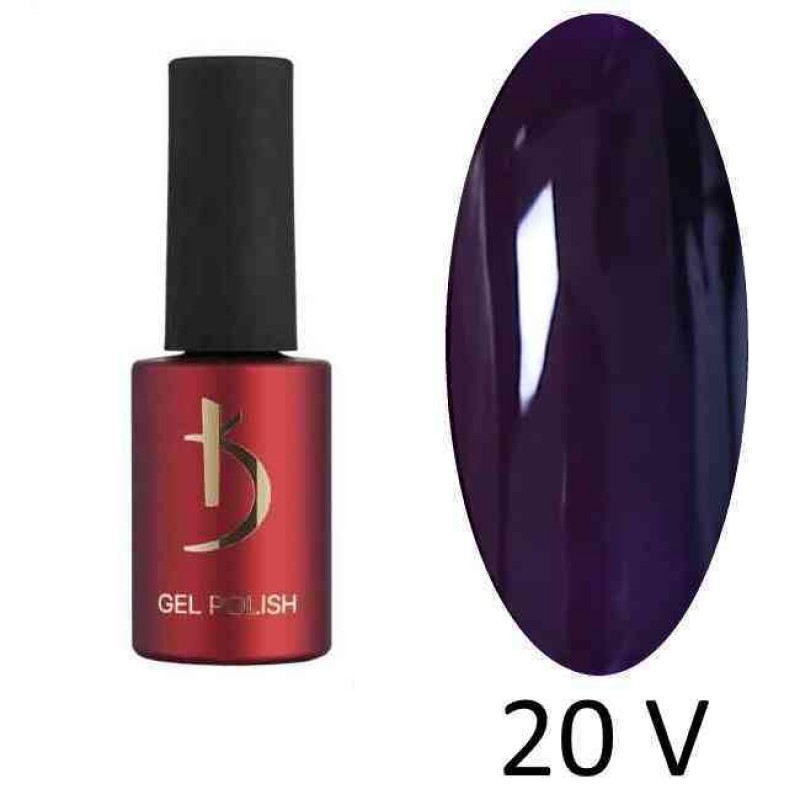 Гель лак Kodi 20 V (темный баклажан) Violet 7 мл