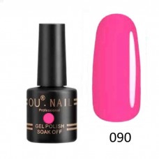 Гель лак OU nail 090, 8 мл. (розовый, эмаль)
