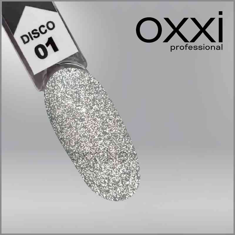 Светоотражающий гель лак OXXI Disco 01 (серебро), 10 мл 