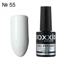 Гель лак OXXI № 055 ярко белая эмаль, 10 мл.