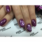 Гель лак OXXI № 090 фиолетовый с мультиблеском, 10 мл.