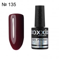 Гель лак OXXI № 135 бордовая эмаль, 10 мл.