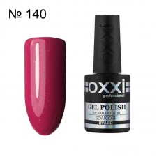 Гель лак OXXI № 140 темно розовый с микроблеском, 10 мл.