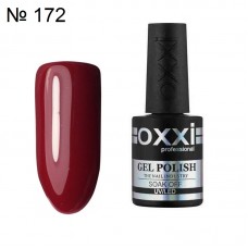 Гель лак OXXI №172 темно красная эмаль, 10 мл.