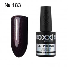 Гель лак OXXI №183 темно вишневый с микроблеском, 10 мл.