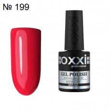 Гель лак OXXI №199 малиново красный яркий, эмаль, 10 мл.