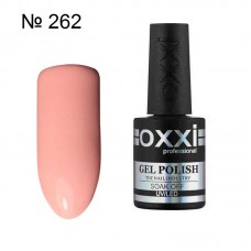 Гель лак OXXI №262 розово персиковая эмаль, 10 мл.