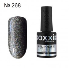 Гель лак OXXI №268 светло серый с голографическими блестками, 10 мл.