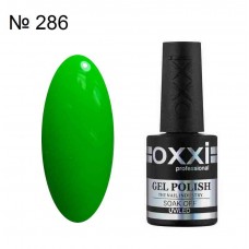 Гель лак OXXI №286 зеленый лайм, эмаль, 10мл.