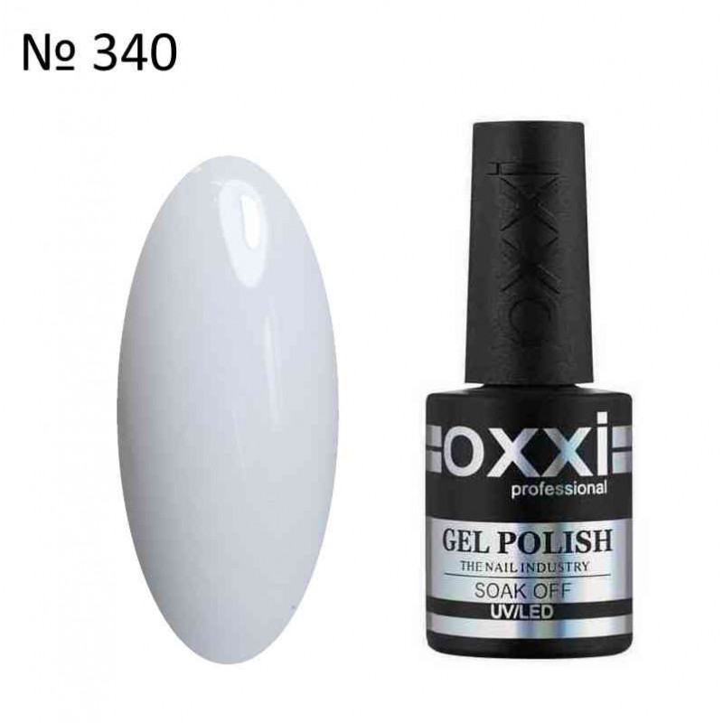 Гель лак OXXI №340 холодный белый, эмаль, 10мл.
