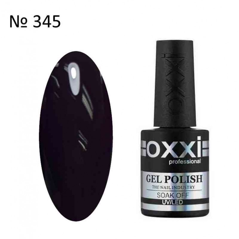 Гель лак OXXI №345 темно сливовый, 10мл.