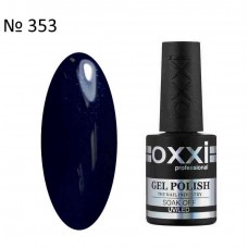 Гель лак OXXI №353 темно синий с шиммером, 10мл.