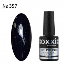 Гель лак OXXI №357 чёрный с микроблеском, 10мл.