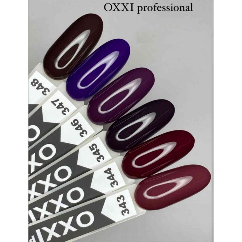 Гель лак OXXI №346 темно фиолетовый, 10мл.