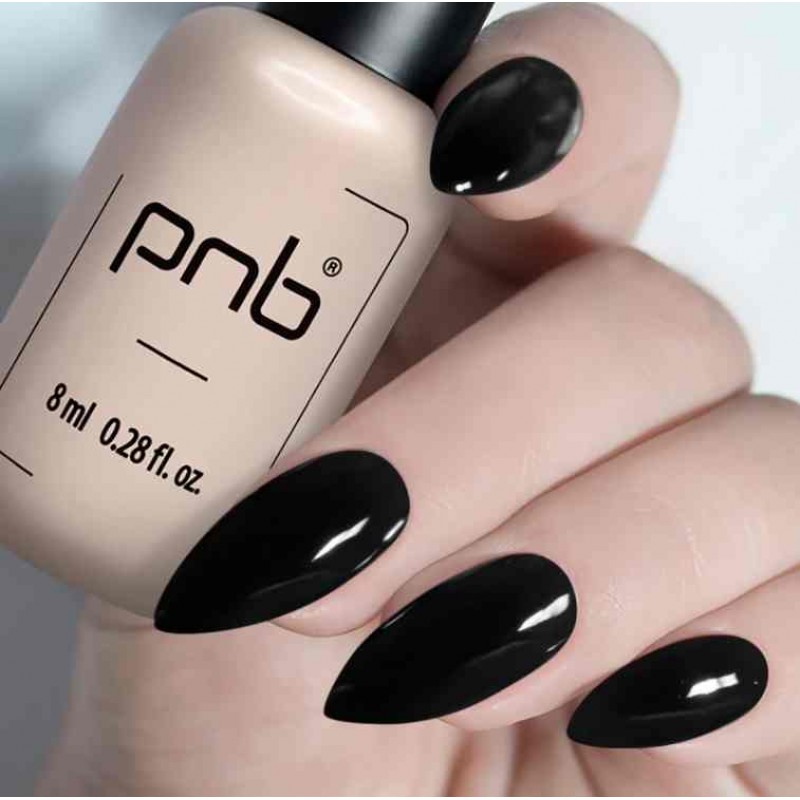 Гель-лак PNB 023 чёрный Dark Black 8 мл 