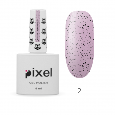 Гель-лак Pixel Drops №2 (розовый с черной крошкой), 8 мл