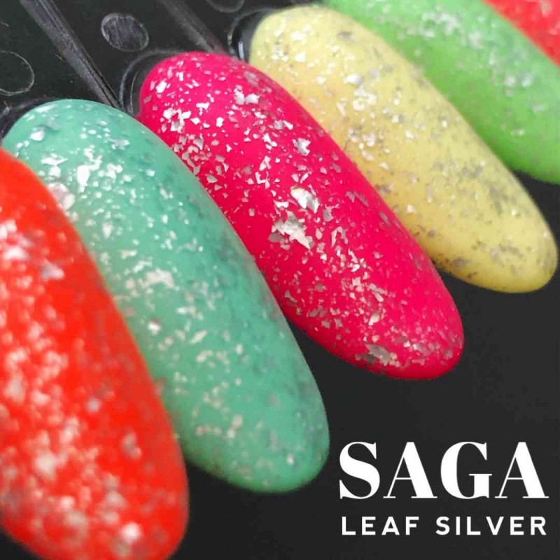 Топ SAGA с серебряными хлопьями Leaf Silver, 8мл