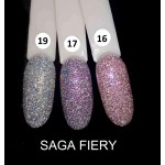 Светоотражающий гель лак SAGA Fiery фиолетово розовый №16, 10мл