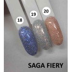 Светоотражающий гель лак SAGA Fiery нежно голубой №18, 10мл