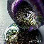 Гель лак кошачий глаз WILD Cat 02 SAGA золото-фиолет, 9 мл