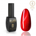 Гель лак кошачий глаз Cat Eyes RED SILK Milano № 01, 8 мл