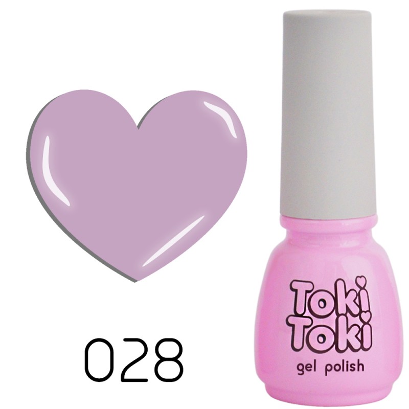 Гель лак Toki Toki №028 фиолетовый светлый, 5мл