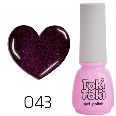 Гель лак Toki Toki №043 фиолетовый перламутровый, 5мл