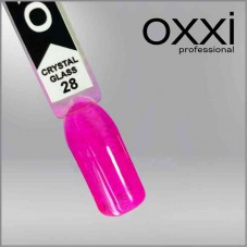 Витражный гель лак розовый OXXI Crystall Glass, №28, 10мл