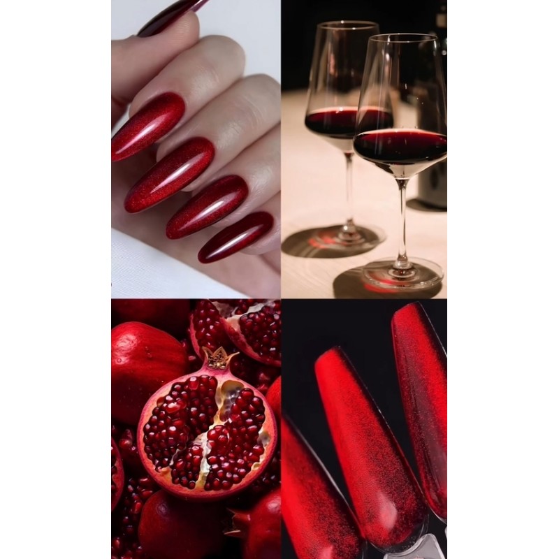 Гель лак кошачий глаз Cat Eyes RED SILK Milano № 03, 8 мл