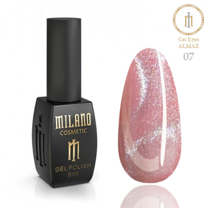 Гель лак кошачий глаз Cat Eyes ALMAZ Milano № 07, 8 мл