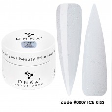 Гель для наращивания DNKA №0009 ICE KISS BUILDER GEL молочный с шиммером, 30 мл