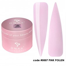 Гель для наращивания DNKA №0007 PINK POLLEN BUILDER GEL нежно розовый с шиммером, 30 мл