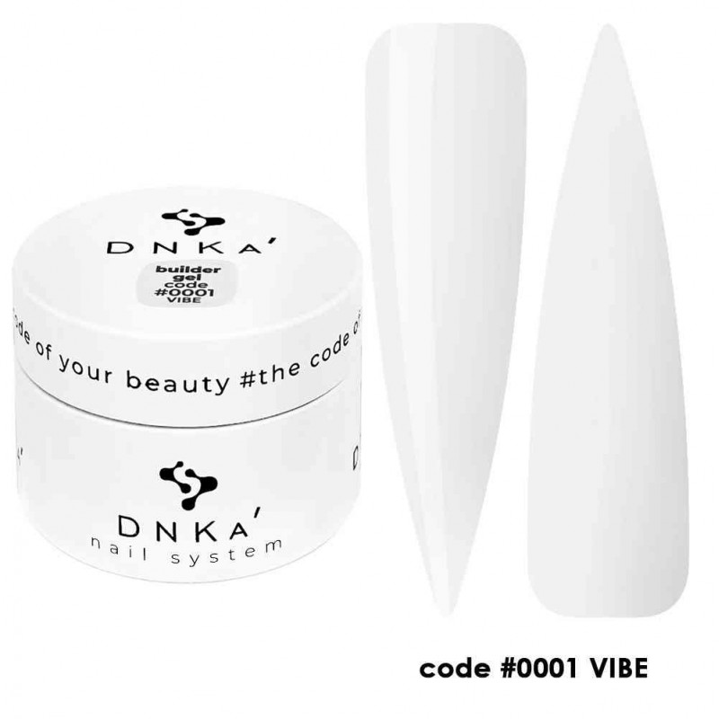 Гель для наращивания DNKA №0001 Vibe прозрачный BUILDER GEL, 30 мл