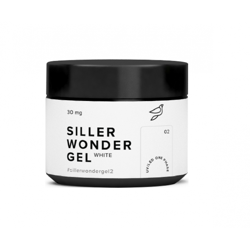 Гель для наращивания белый, Siller Wonder Gel White 30мг, №02