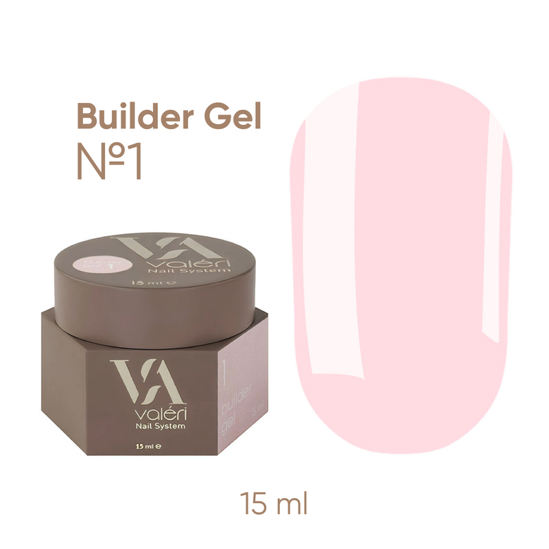 Гель для наращивания №001 Valeri Builder Gel, 15 мл