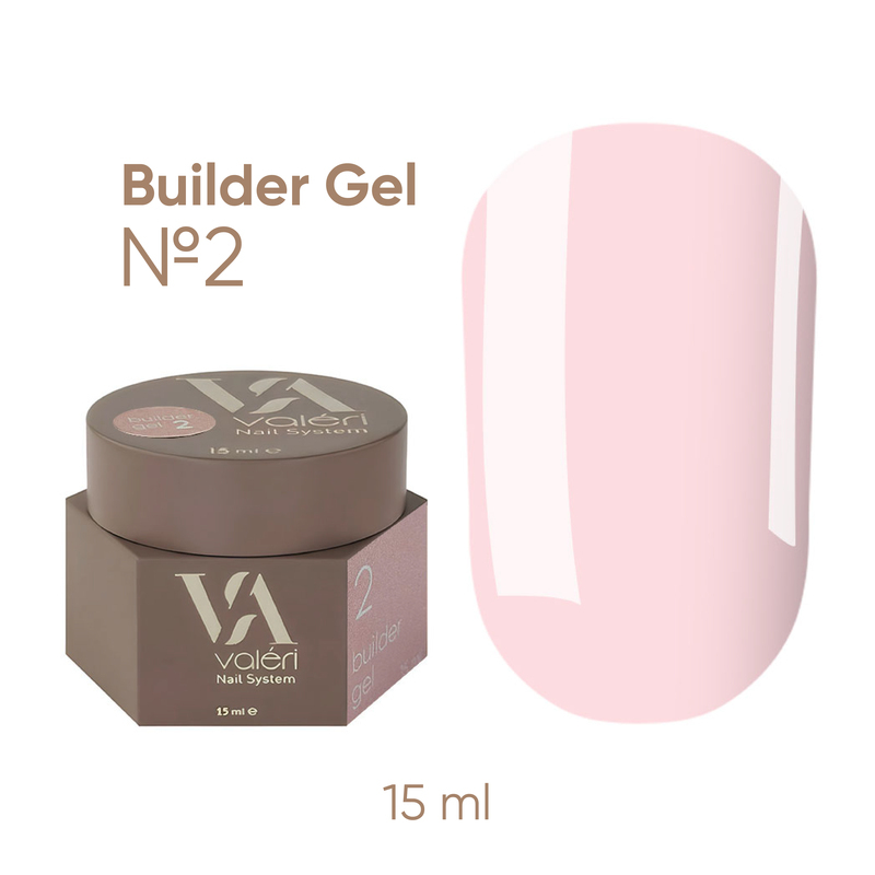 Гель для наращивания  №002 Valeri Builder Gel, 15 мл